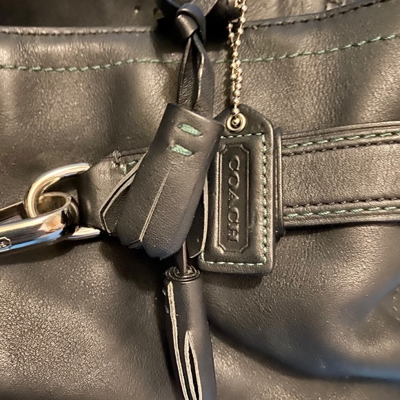 Coach Black Leather Satchel Handbag - Picture 2 of 6